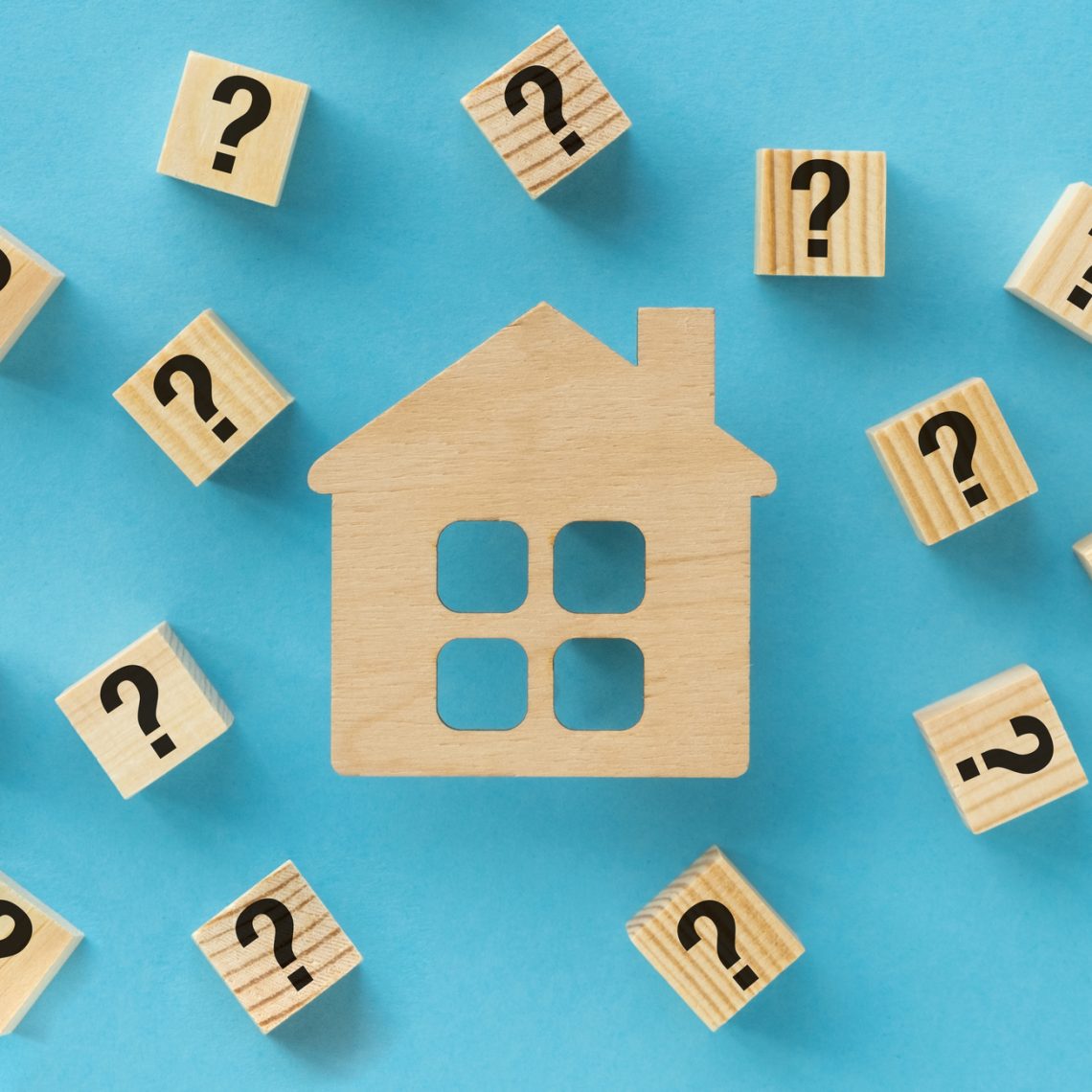 House Searching Concept with wooden blocks Symbolizing Real Estate and Property Hunt